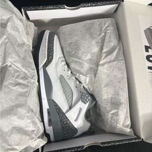 White and Gray Sneakers